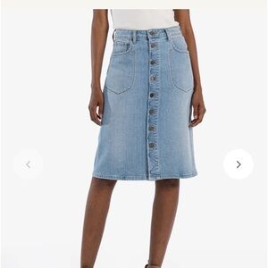 Kut From The Kloth Rose Denim Skirt 2